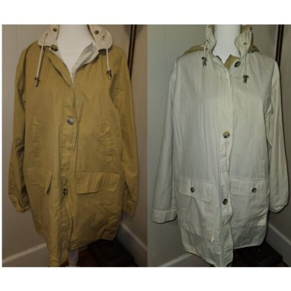 WILLOW LANE Reversible Hooded Rain Coat Jacket Ladies MEDIUM - Picture 1 of 13